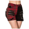 Women Gothic Scottish Tartan Style Skirt Fashion Banned Badass Babes Shorts 